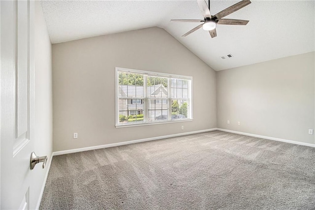 3710 Ridgefair Dr, Cumming, GA 30040 - carpeted spare room featuring a ceiling fan and lofted ceiling