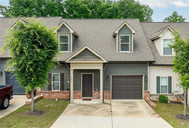 3875 Valley View Ct, Gainesville, GA 30501 - view of front facade featuring brick siding, a shingled roof, and driveway