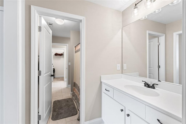 3875 Valley View Ct, Gainesville, GA 30501 - full bath featuring tile patterned flooring, vanity, and baseboards