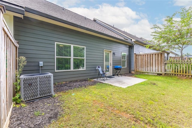 3875 Valley View Ct, Gainesville, GA 30501 - back of house with central AC unit, a patio, and roof with shingles