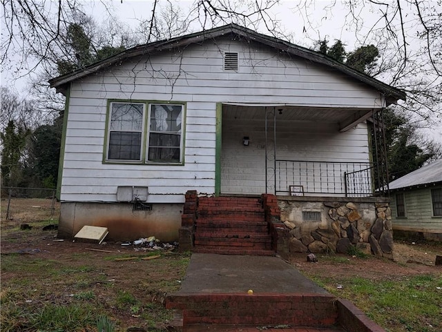 view of bungalow-style home