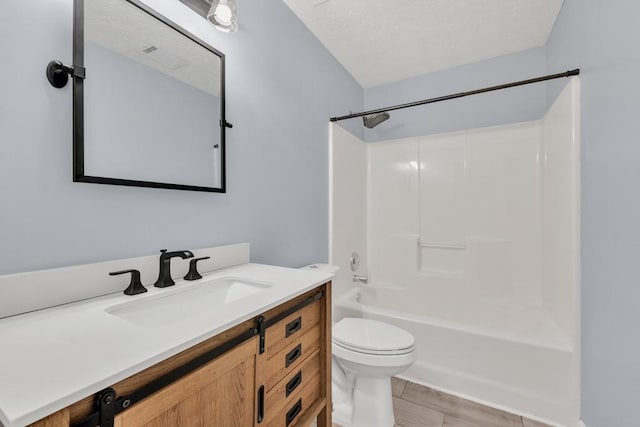 1186 Hawthorn Ln, Grayson, GA 30017 - bathroom featuring vanity, toilet, shower / bathtub combination, and wood finished floors