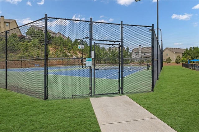 1267 Castleberry Dr, Buford, GA 30518 - view of tennis court with a gate