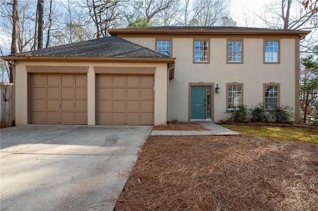 view of front facade with a garage