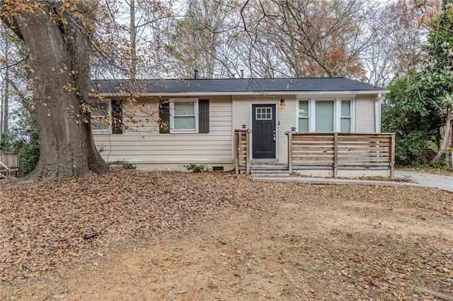 view of ranch-style home