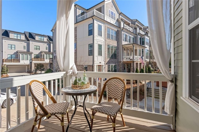 balcony with a residential view