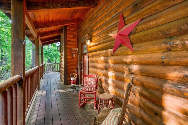 2374 Woodring Branch Rd, Chatsworth, GA 30705 - view of wooden terrace