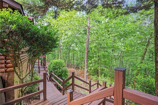 2374 Woodring Branch Rd, Chatsworth, GA 30705 - wooden deck featuring a forest view