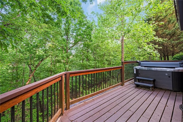 2374 Woodring Branch Rd, Chatsworth, GA 30705 - wooden deck featuring a hot tub