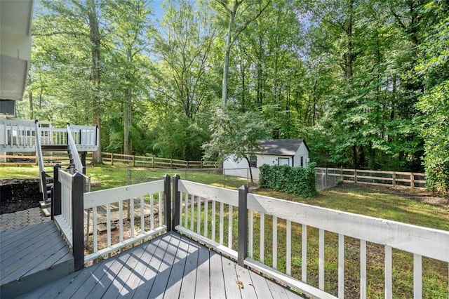 3232 Valley View St, Powder Springs, GA 30127 - wooden terrace featuring a fenced backyard