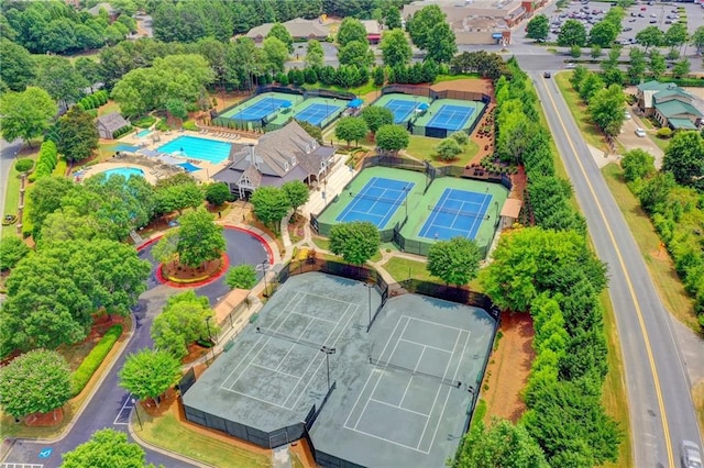 10020 Normandy Ln, Suwanee, GA 30024 - bird's eye view of a pool area