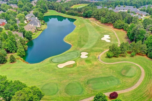 10020 Normandy Ln, Suwanee, GA 30024 - aerial perspective of suburban area with a large body of water and a local golf course
