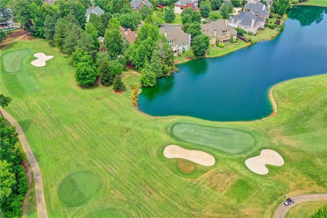 10020 Normandy Ln, Suwanee, GA 30024 - aerial perspective of suburban area with a large body of water and a local golf course