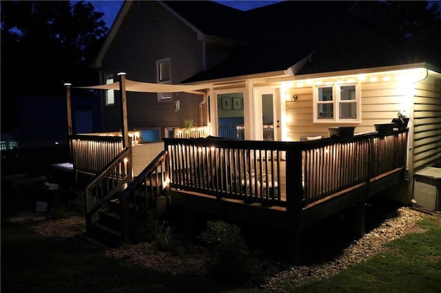 2193 Kildare Way NW, Kennesaw, GA 30152 - deck at twilight with outdoor dining area