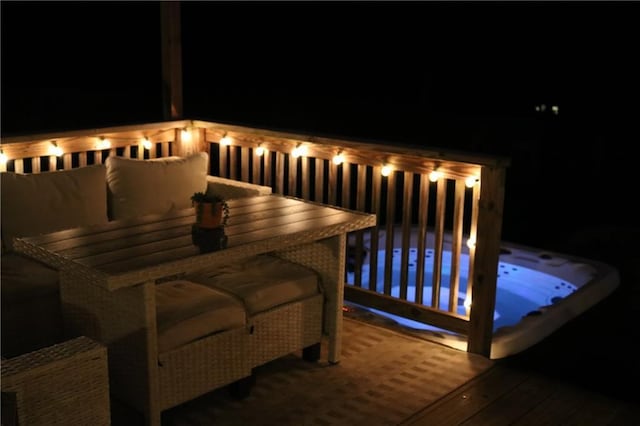 2193 Kildare Way NW, Kennesaw, GA 30152 - back of house at twilight with a wooden deck