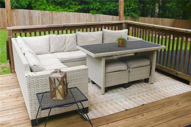 2193 Kildare Way NW, Kennesaw, GA 30152 - deck featuring outdoor lounge area and a fenced backyard