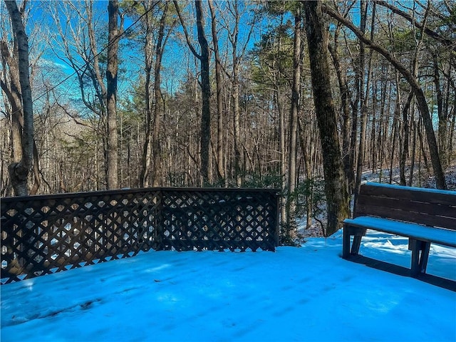 view of patio featuring a deck