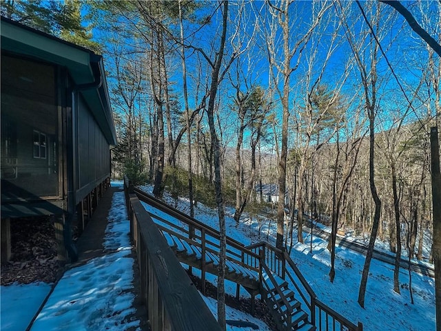view of snowy yard