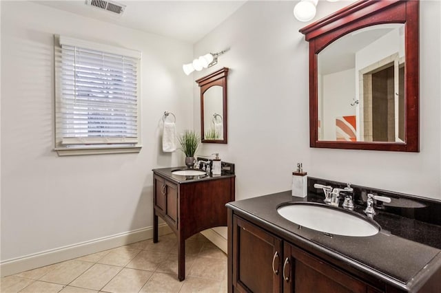 bathroom featuring tile patterned floors and vanity