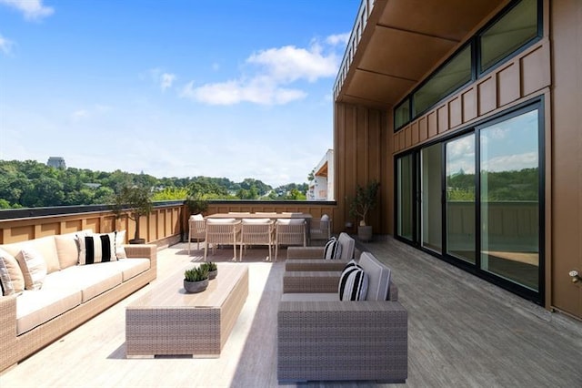 view of patio / terrace featuring outdoor lounge area