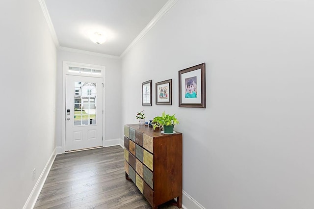 895 Garnet Dr, Acworth, GA 30101 - entrance foyer featuring ornamental molding and wood finished floors