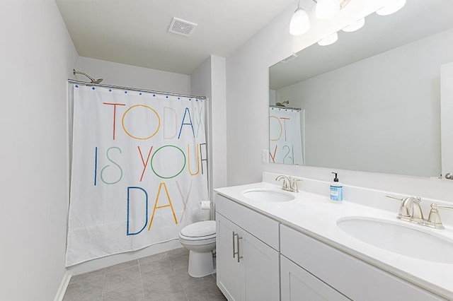 895 Garnet Dr, Acworth, GA 30101 - full bathroom with double vanity and tile patterned flooring