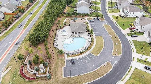 895 Garnet Dr, Acworth, GA 30101 - aerial view of residential area with a pool area
