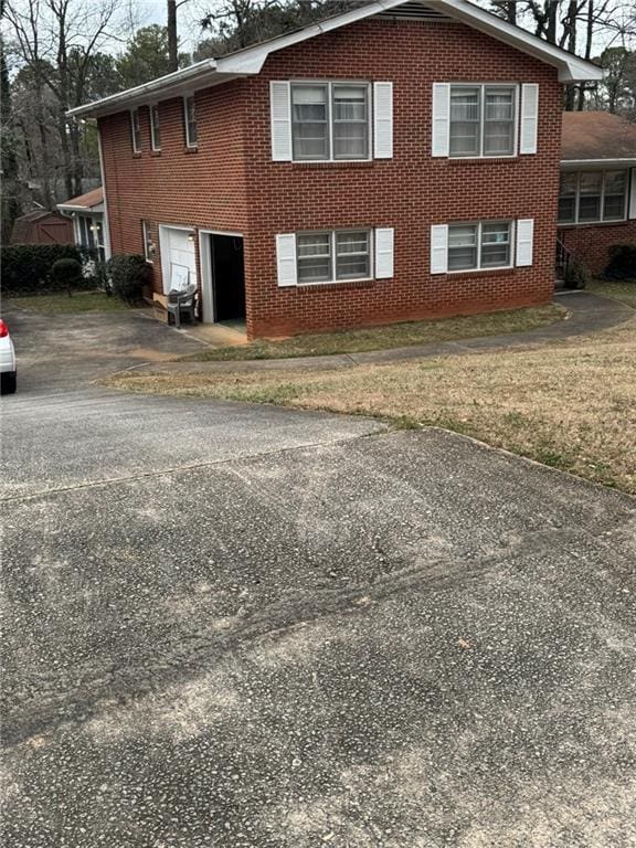 view of home's exterior with a garage