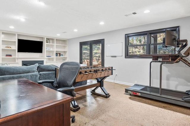 office space featuring french doors