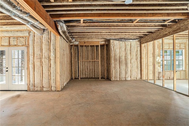 miscellaneous room featuring french doors