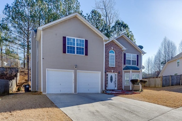 front facade featuring a garage