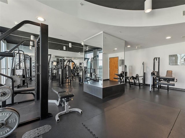 view of workout area