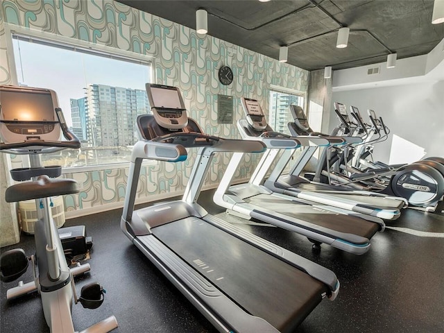 view of workout area