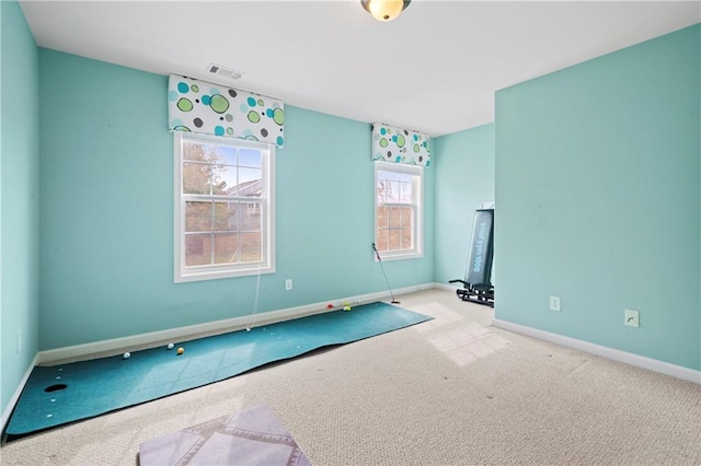 carpeted empty room with plenty of natural light