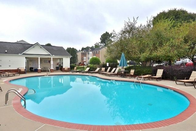 view of pool with a patio area