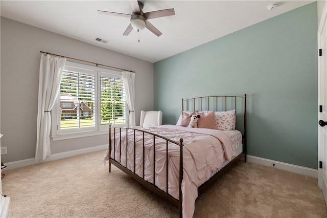 5330 Lake Redwine Cv NW, Acworth, GA 30101 - bedroom featuring carpet flooring, baseboards, and a ceiling fan