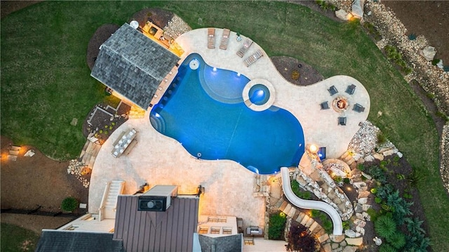 5330 Lake Redwine Cv NW, Acworth, GA 30101 - aerial view of property and surrounding area with a pool area
