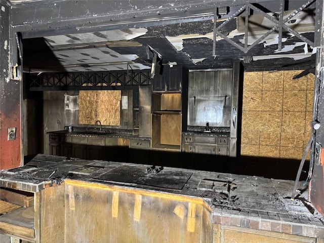 interior space with a sink