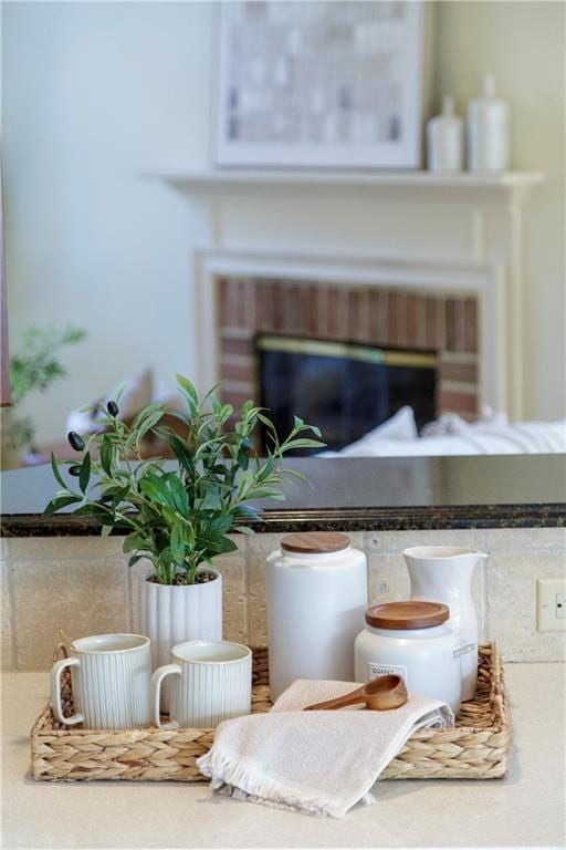 3711 Spinnaker Cir, Alpharetta, GA 30005 - detailed view of a brick fireplace