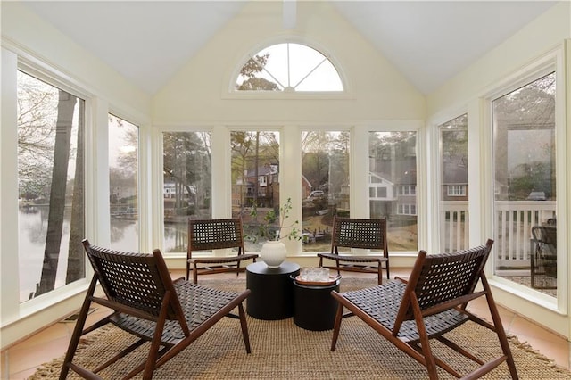 3711 Spinnaker Cir, Alpharetta, GA 30005 - sunroom featuring lofted ceiling