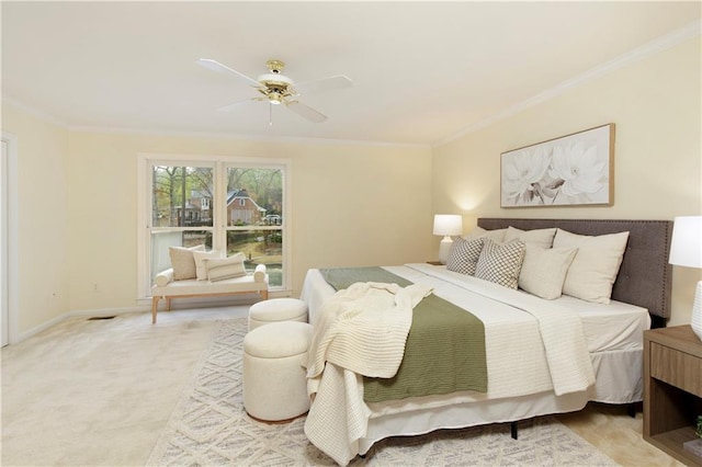 3711 Spinnaker Cir, Alpharetta, GA 30005 - bedroom featuring crown molding, ceiling fan, and baseboards