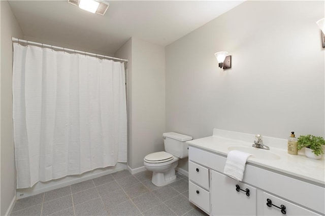 3711 Spinnaker Cir, Alpharetta, GA 30005 - full bathroom featuring toilet, tile patterned flooring, vanity, and baseboards