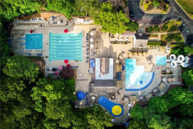 3711 Spinnaker Cir, Alpharetta, GA 30005 - aerial view of a pool