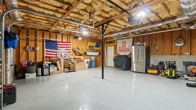 266 Carthage Blvd, Rockmart, GA 30153 - basement with freestanding refrigerator and a garage