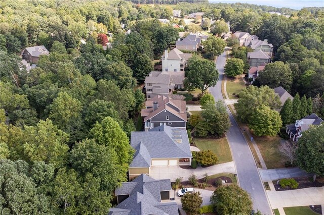 216 Crescent Moon Way, Canton, GA 30114 - birds eye view of property featuring a view of trees and a residential view