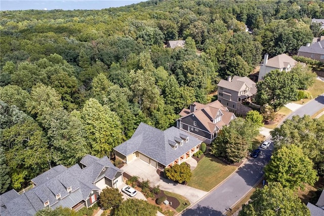 216 Crescent Moon Way, Canton, GA 30114 - birds eye view of property with a residential view and a view of trees