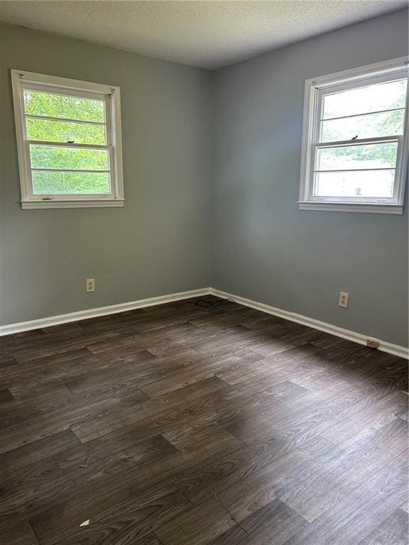 319 Gordon St, Rockmart, GA 30153 - empty room with a healthy amount of sunlight, baseboards, and dark wood-style floors