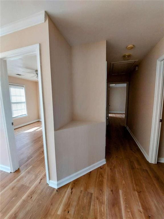 hall featuring hardwood / wood-style flooring