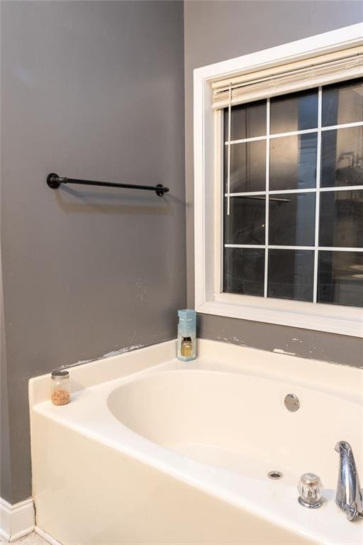 bathroom with a bathing tub