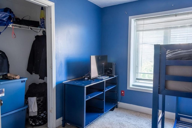 view of carpeted bedroom